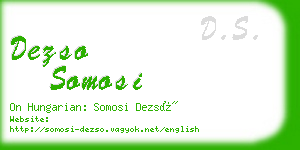 dezso somosi business card